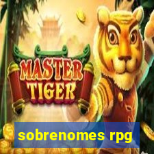 sobrenomes rpg